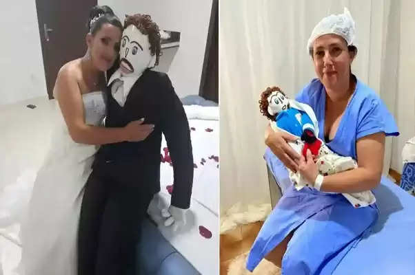 गुड्डे संग शादी कर महिला ने दिया बच्चे को जन्म, तस्वीरें हो रही जमकर वायरल