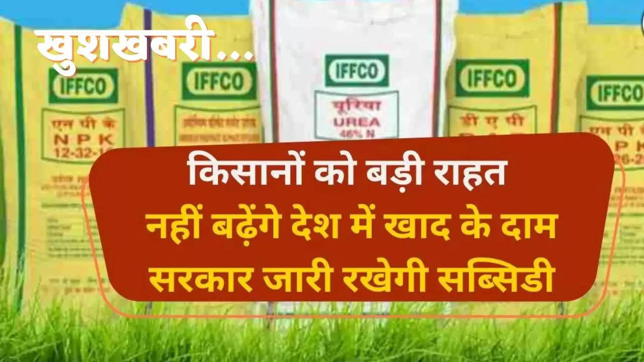 Subsidy On Fertilizer: किसानों के लिए बड़ी खुशखबरी! केंद्र सरकार ने किया ऐलान, अब नहीं बढ़ेंगे खाद के दाम