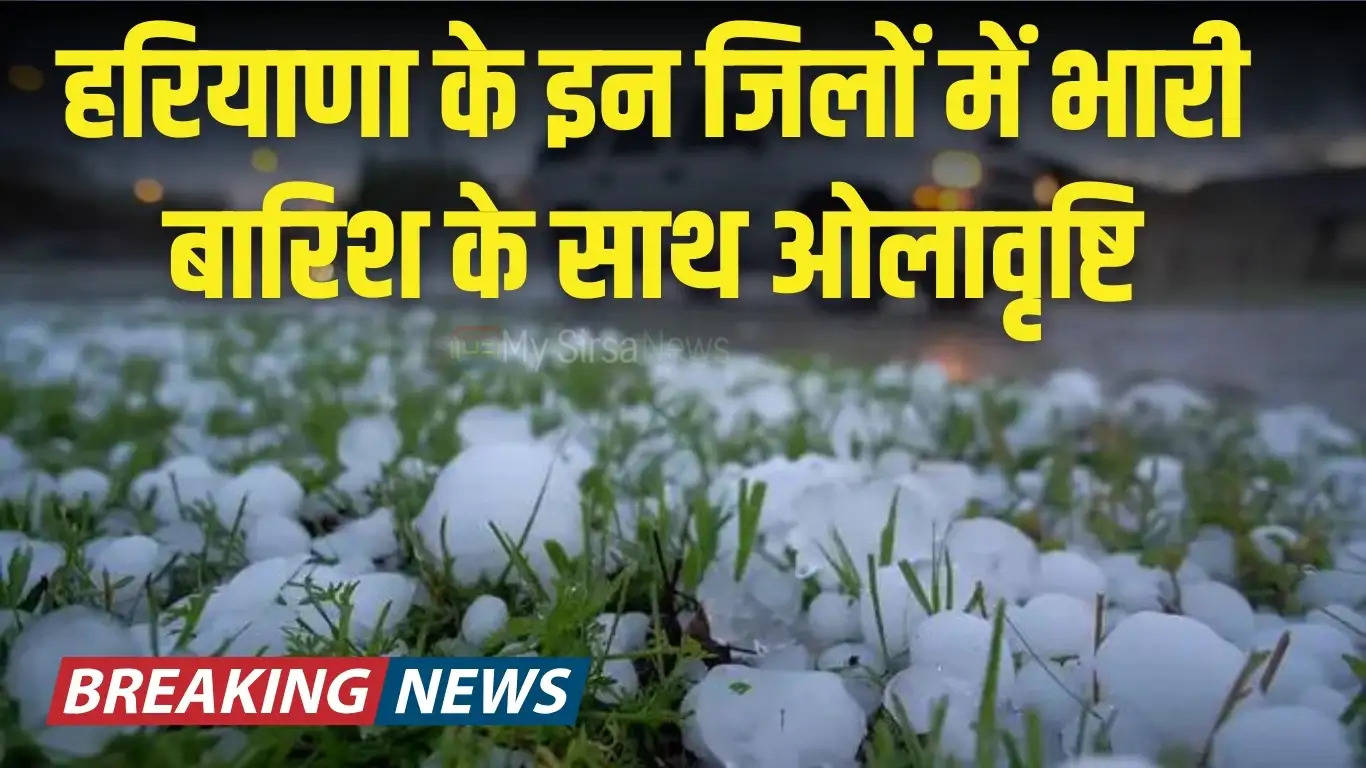 Haryana Weather Alert: हरियाणा के इन जिलों में भारी बारिश के साथ ओलावृष्टि, देखें मौसम अपडेट 