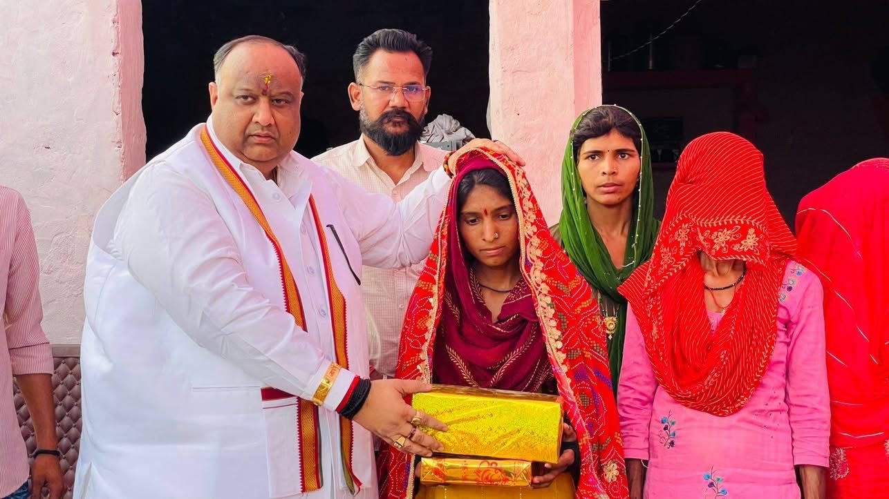 हारे का सहारा चैरिटेबल ट्रस्ट ने गांव धिंगतानिया में भरा 72वां भात