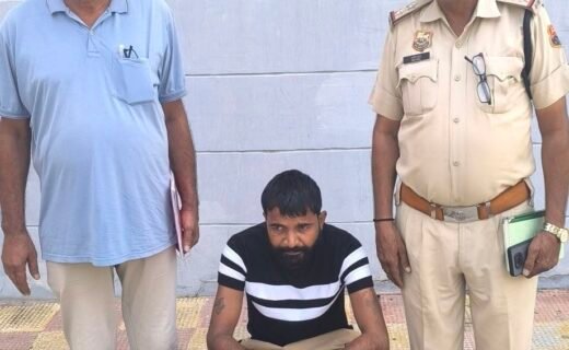 पीओ स्टाफ की पुलिस टीम ने चोरी के मामले में वांछित भगोड़ा को दबोचा