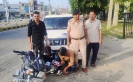 7 ग्राम 910 मिलीग्राम हेरोइन सहित बाइक सवार दो युवक गिरफ्तार 