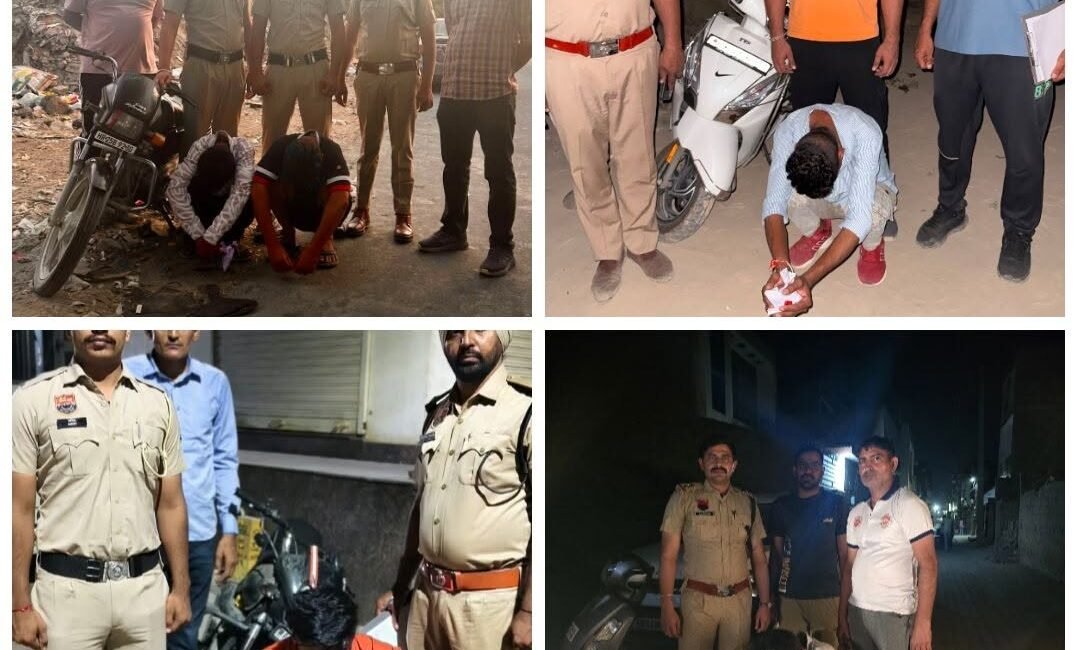 Six youths apprehended with 34 grams 286 milligrams of heroin worth lakhs of rupees.